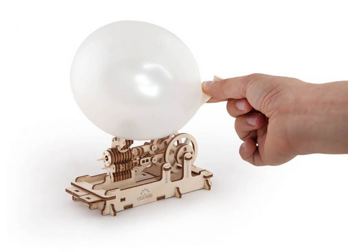 Puzzle 3D Motor Pneumatic din Lemn Ugears [8]