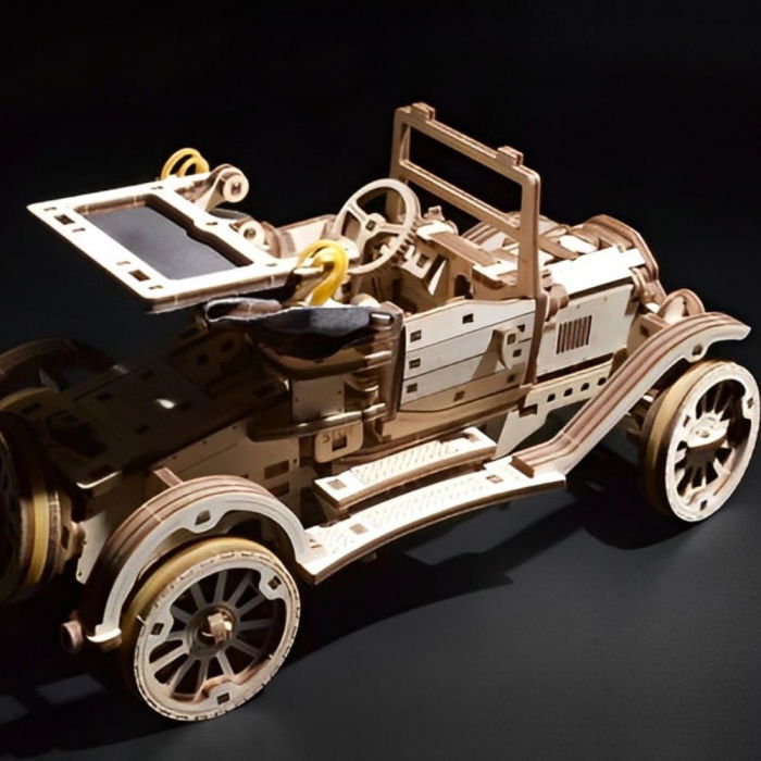 Puzzle 3D Retro Car UGR-T din lemn, Ugears [5]