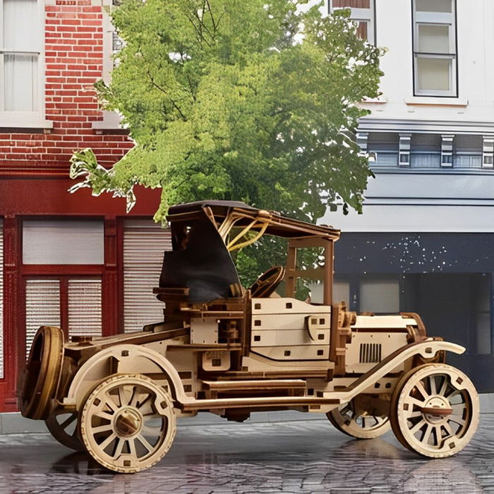 Puzzle 3D Retro Car UGR-T din lemn, Ugears [2]