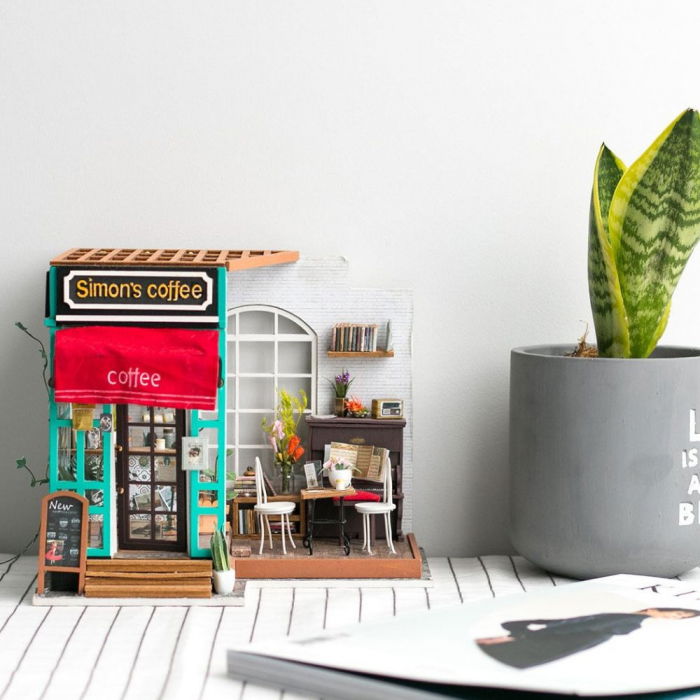 Puzzle 3D Simon's Coffee Shop, Iluminare Led, Rolife [2]