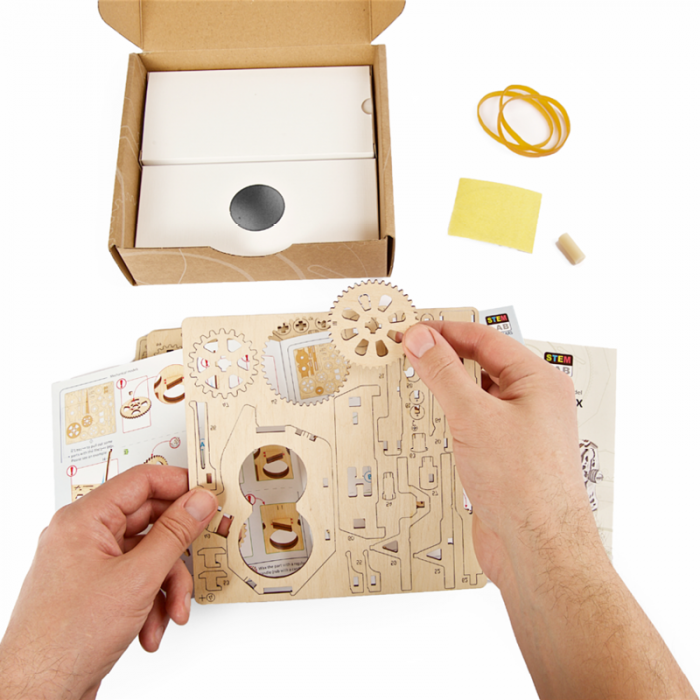Puzzle 3D STEM Cutia de viteze din lemn Ugears [5]