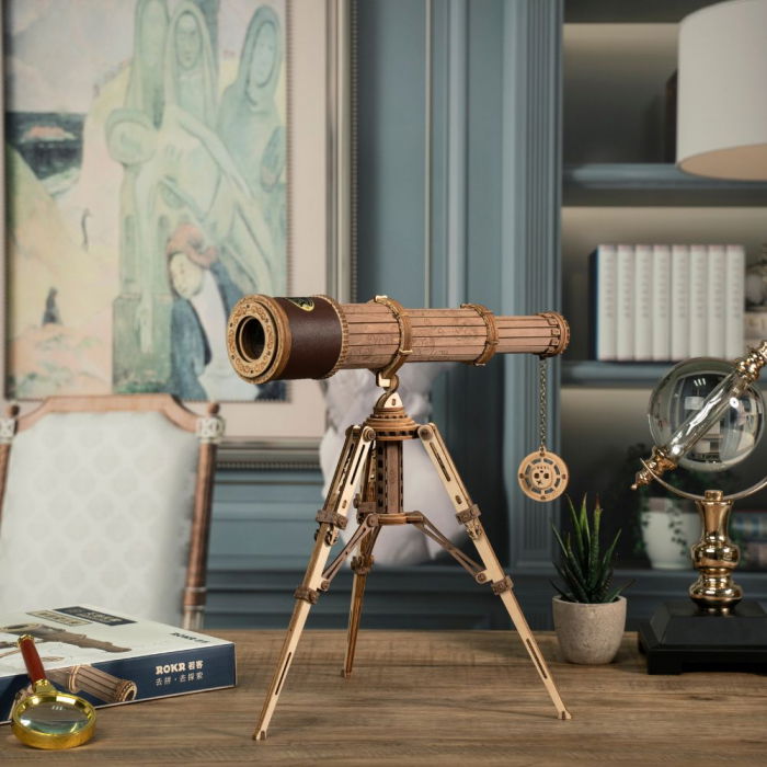 Puzzle 3D Telescop Monocular, Lemn, Robotime [1]