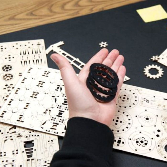 Puzzle 3D Top Fuel Dragster din lemn, Ugears [10]