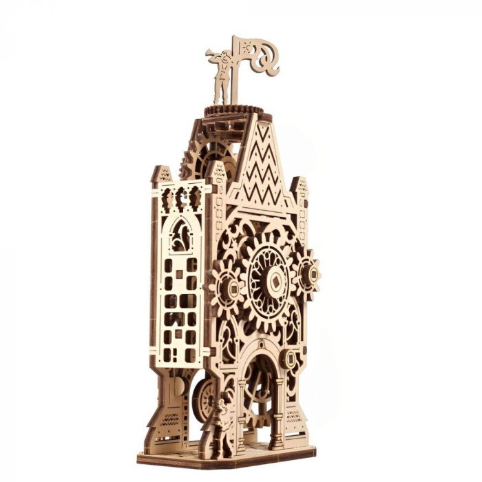 Puzzle 3D Vechiul Turn cu Ceas din lemn, Ugears [8]