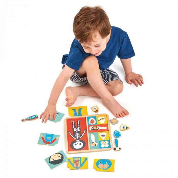 Puzzle educativ din lemn, Corpul uman [1]