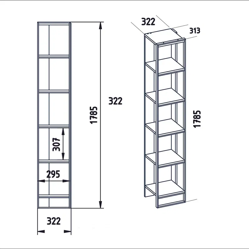 Raft de perete alb si auriu,din lemn si metal 32,2x178,5 cm [3]