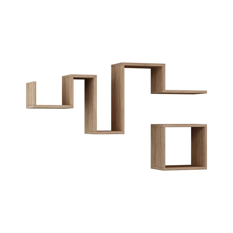 Raft de perete Follow stejar, design modern, fixare pe perete [4]