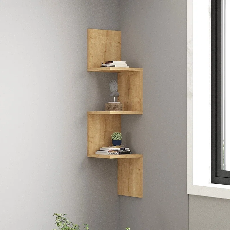 Raft de perete Zikzak, stejar safir, design modern, 105 cm [4]
