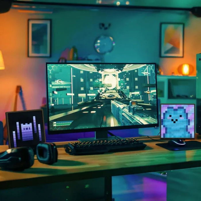 Rama Foto Digitala Pixel Art Display LED RGB cu aplicatie smart [2]