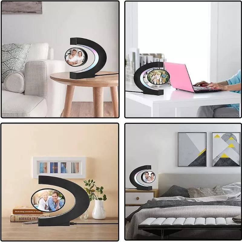 Rama foto magnetica levitanta cu iluminare RGB [12]