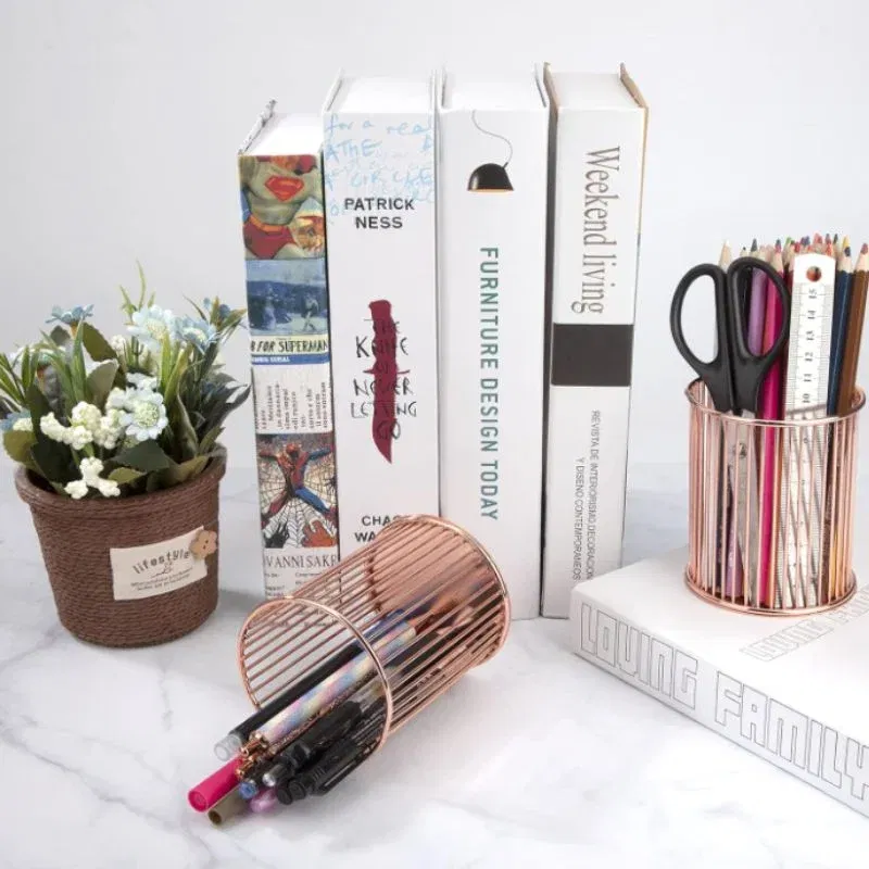 Suport birou rose gold metalic – acasa, scoala sau beauty studio [2]