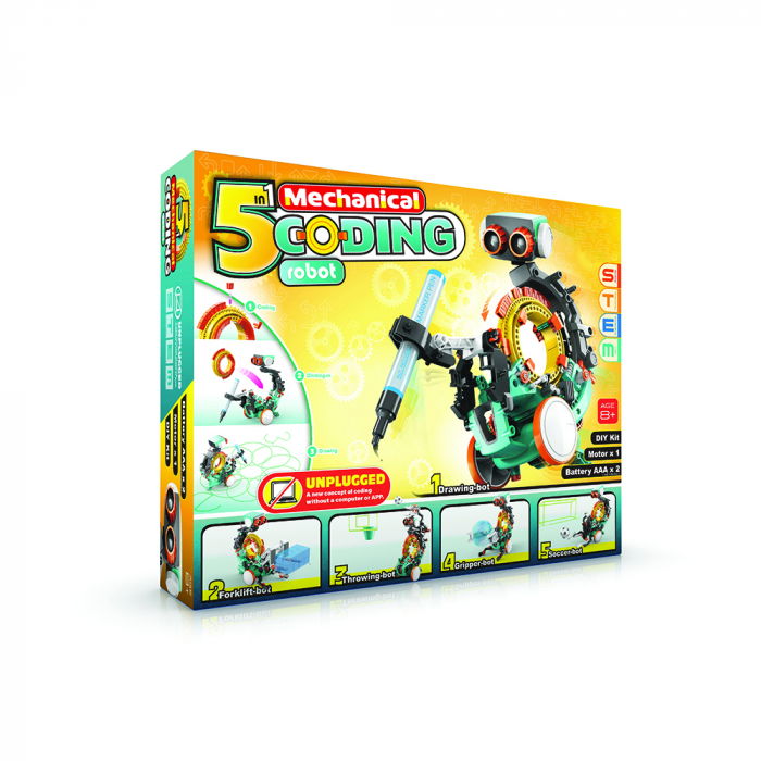 Robot jucarie mecanic si programabil 5 in 1 [8]