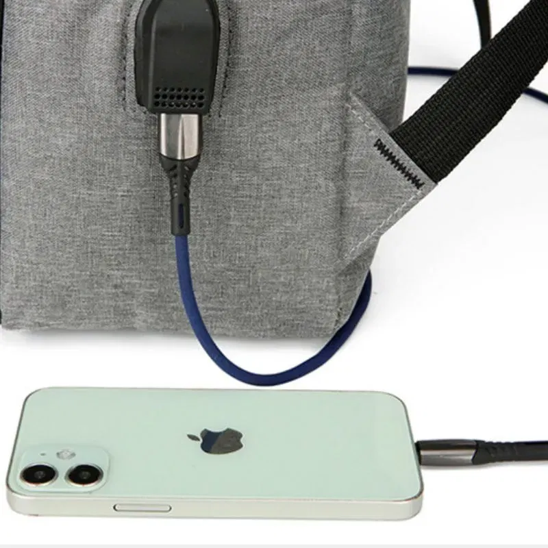 Rucsac Laptop Business cu USB Gri [4]