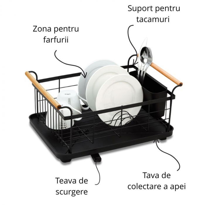 Scurgator vase cu manere din lemn [4]