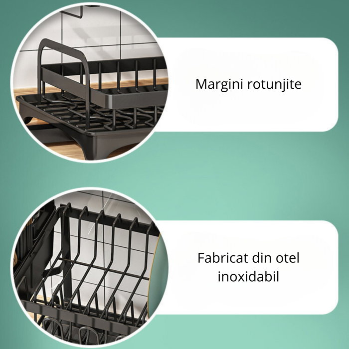 Scurgator vase cu suport pentru tacamuri si pahare [8]