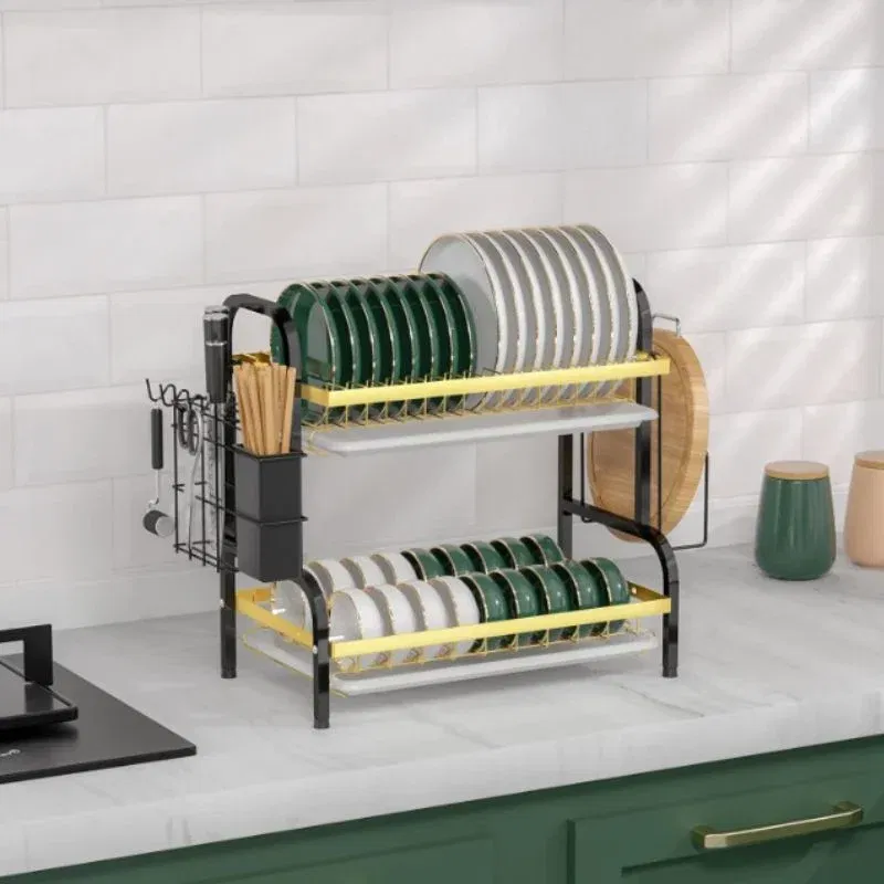 Scurgator vase pe doua nivele cu suport tacamuri [2]