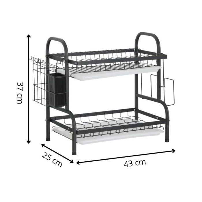 Scurgator vase pe doua nivele cu suport tacamuri [9]