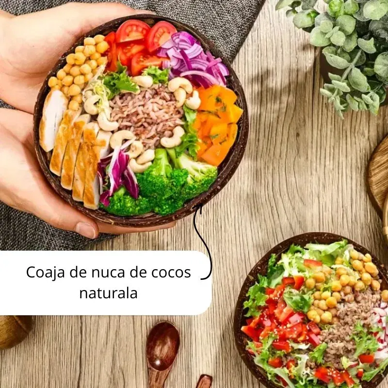 Set 2 boluri din coaja de nuca de cocos [10]