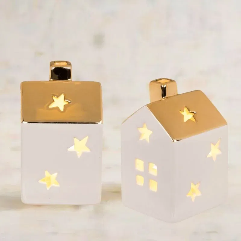 Set 2 casute magice de Craciun cu LED [1]