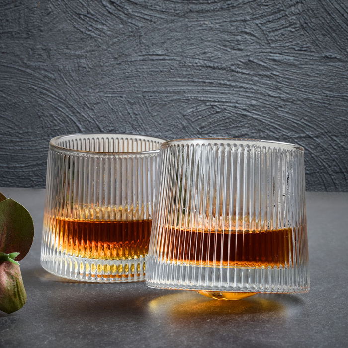 Set 2 Pahare whiskey, Deluxe Rotating Vertical [3]