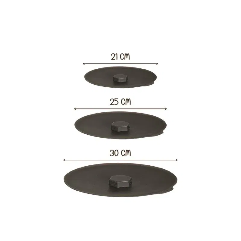 Set 3 capace din silicon Antracit [2]