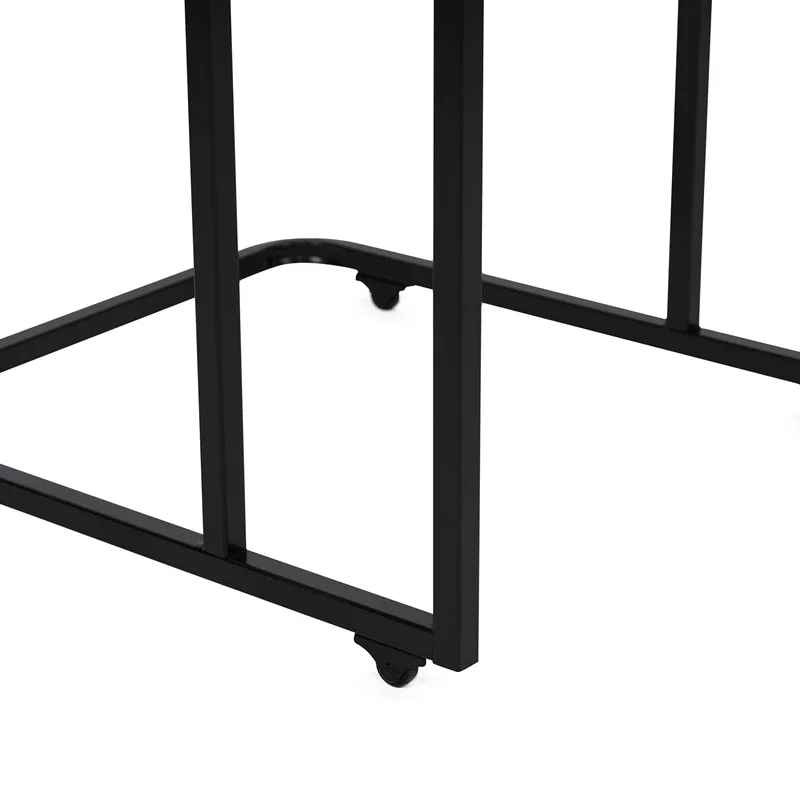 Set 3 mese suprapuse Zigon, nuc negru, structura metalica [6]