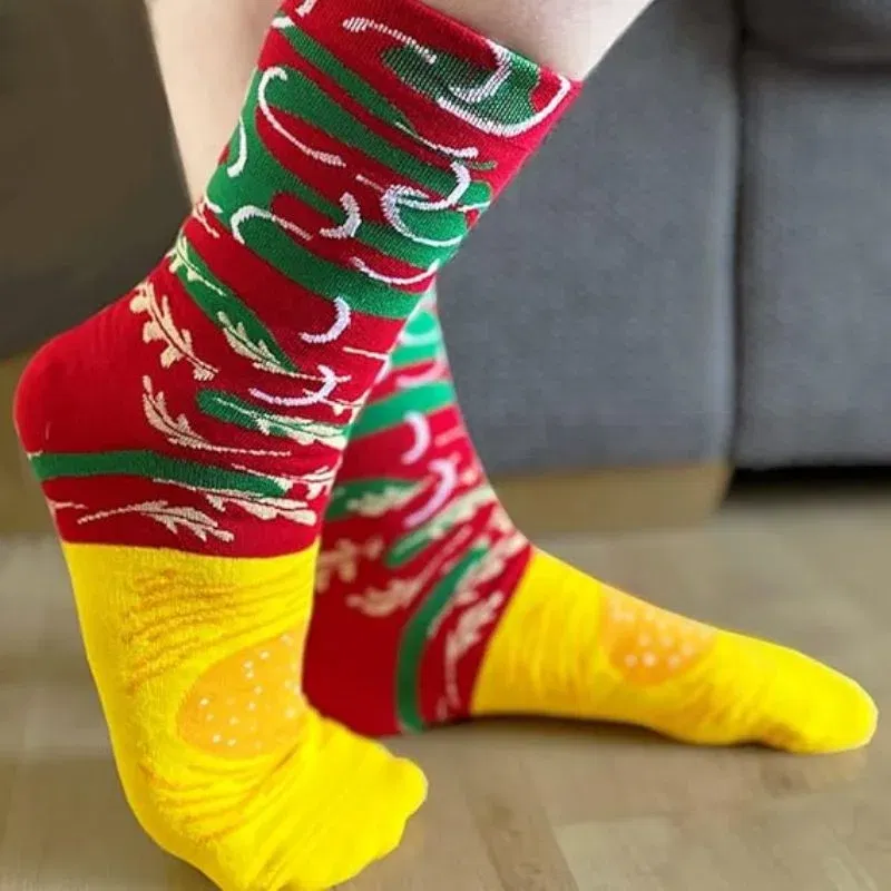 Set 3 perechi sosete amuzante hamburger [2]