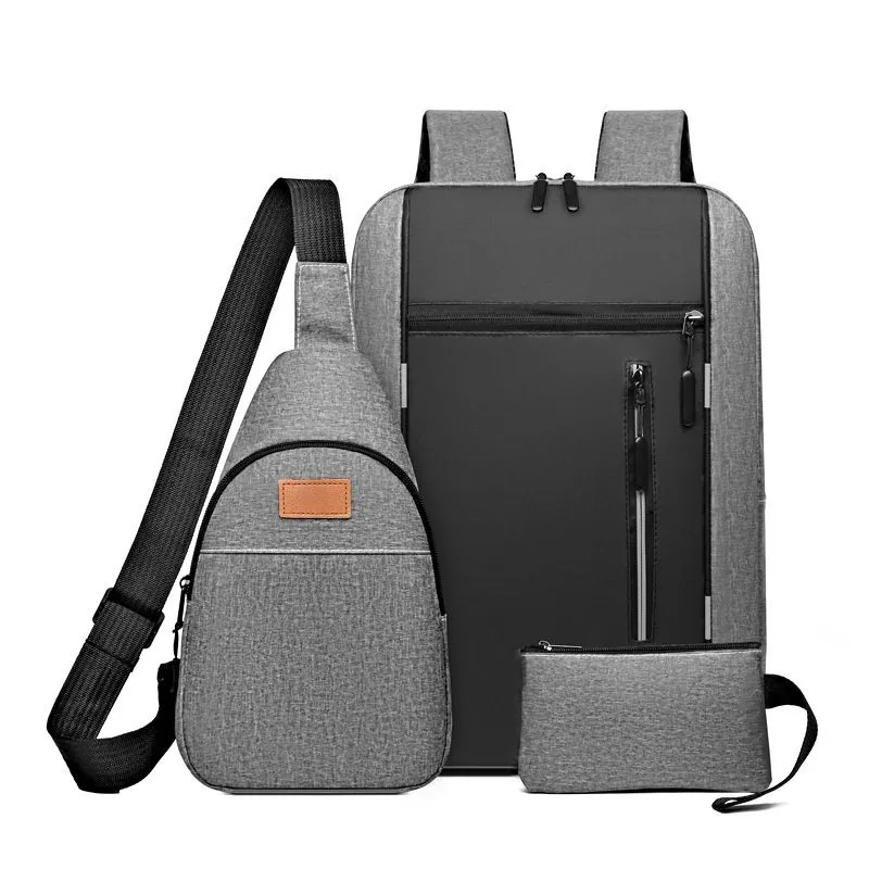 Set 3 piese Rucsac Smart Pack Gri [6]
