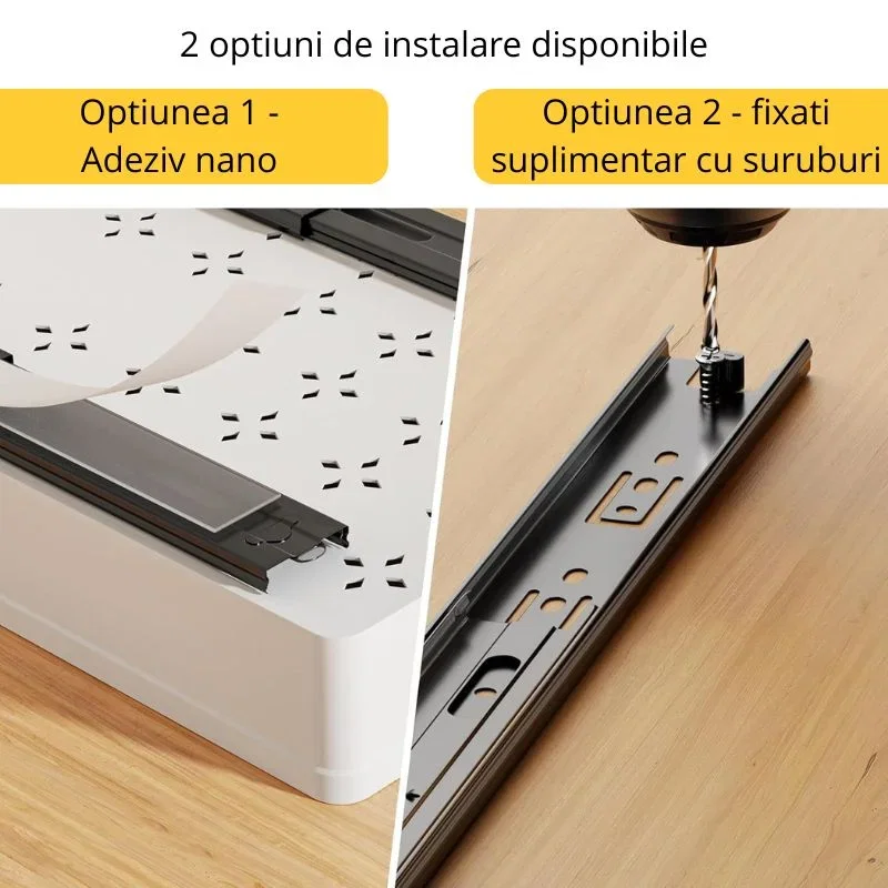 Set 3 sertare glisante soft close, extragere totala [14]