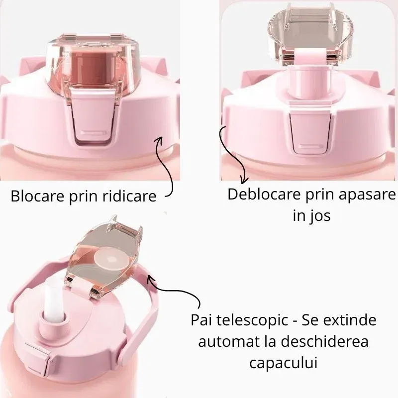 Set 3 sticle apa pentru sport cu mesaje motivationale [12]