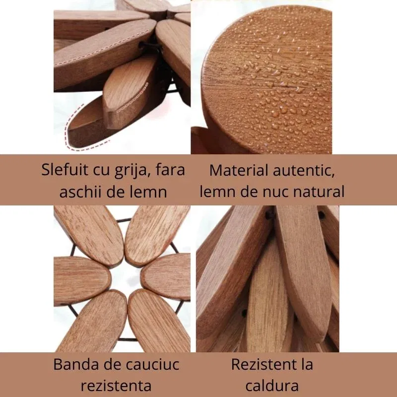 Set 3 suporturi din lemn pentru vase [9]