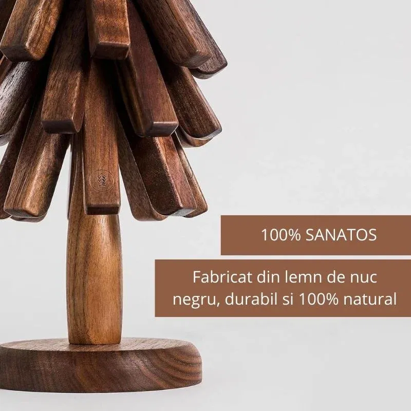 Set 3 suporturi din lemn pentru vase [8]