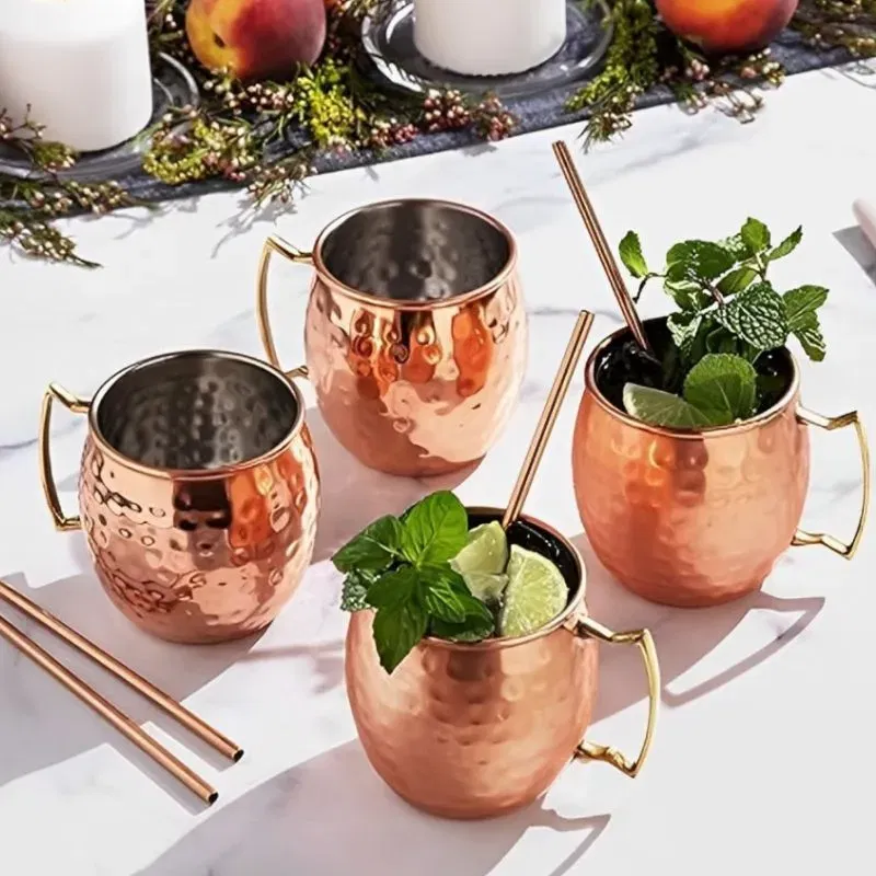 Set 4 cani Viking Dots cu paie [1]