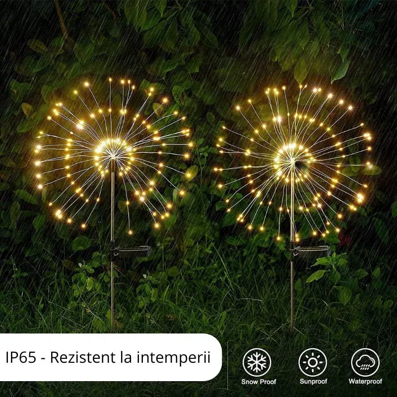 Set 4 lampi solare decorative cu 320 LED-uri, rezistente la apa, IP65 [8]