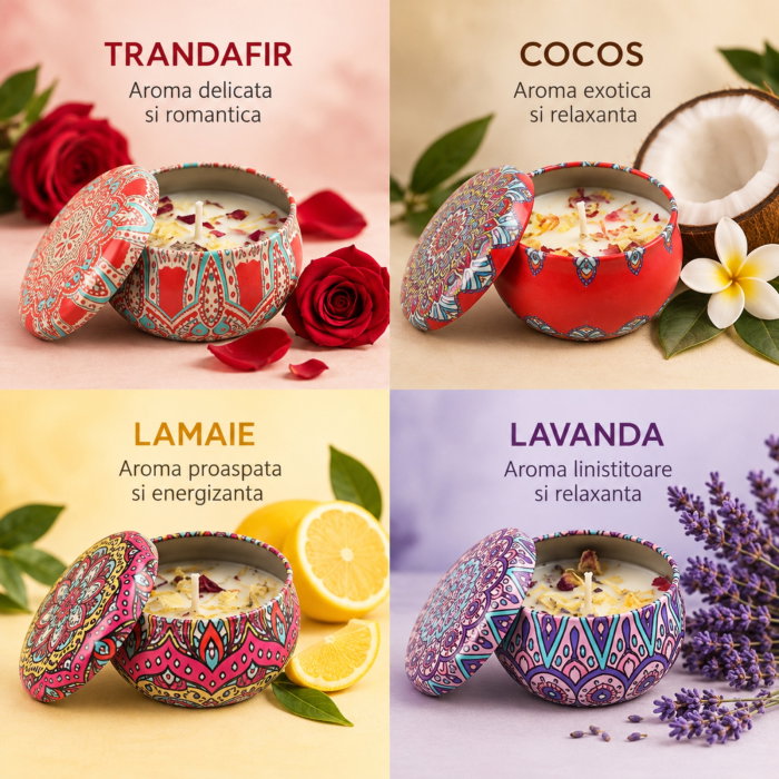 Set 4 Lumanari Parfumate, Bohemian Dreams [8]