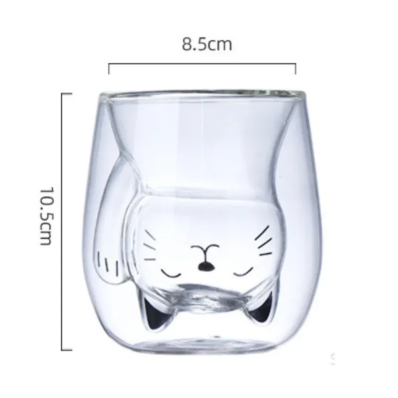 Set 4 Pahare cu Pereti Dubli Black Cat [12]