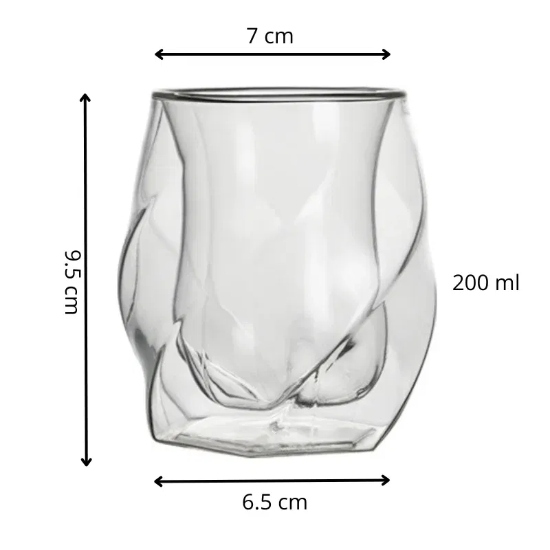 Set 4 Pahare cu Pereti Dubli Twisted [9]