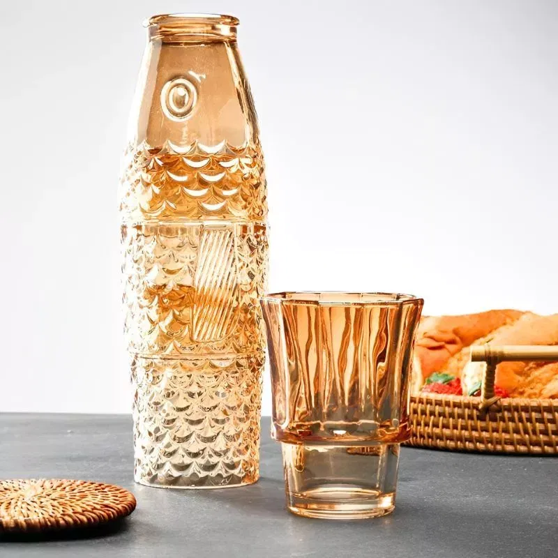 Set 4 pahare stivuibile cu design Peste [3]