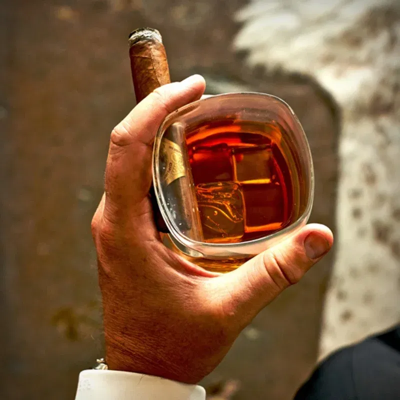 Set 4 pahare whiskey cu Suport Trabuc [7]