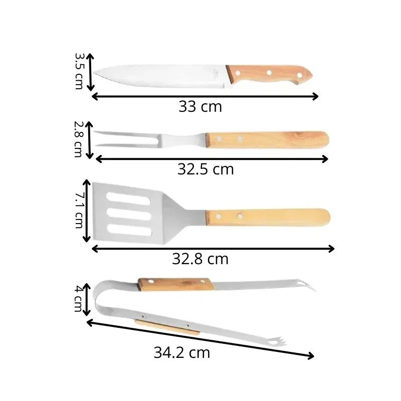 Set 4 ustensile gratar cu husa Oxford [10]