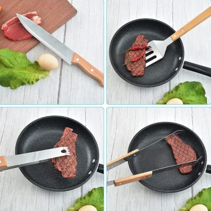 Set 4 ustensile gratar cu husa Oxford [6]