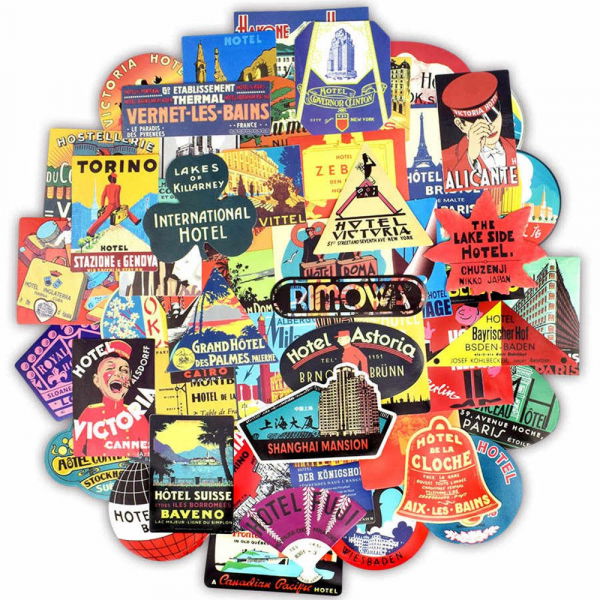 Set 56 stickere laptop Travel Addict [1]