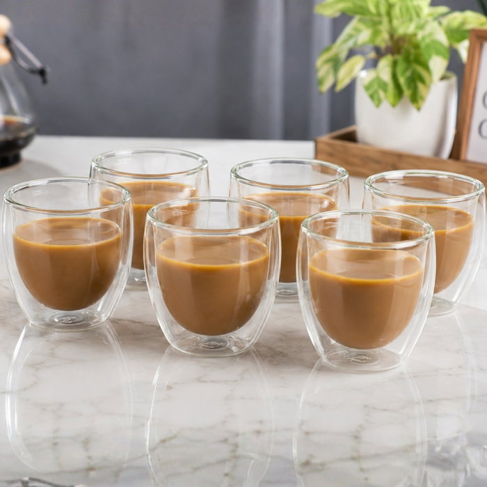 Set 6 Pahare Cafea cu Pereti Dubli 150 ml [1]