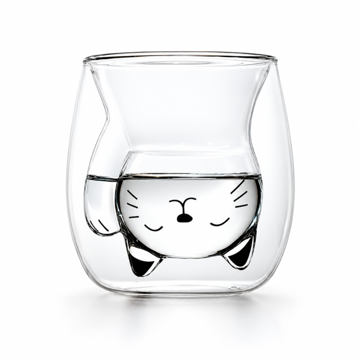 Set 6 Pahare cu Pereti Dubli - Black Cat [9]