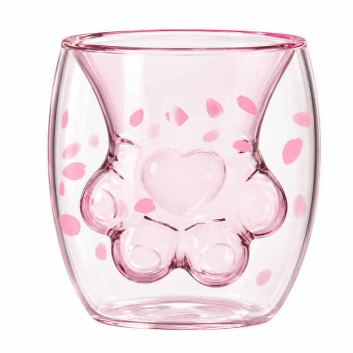 Set 6 Pahare cu Pereti Dubli Kitty Paw [8]