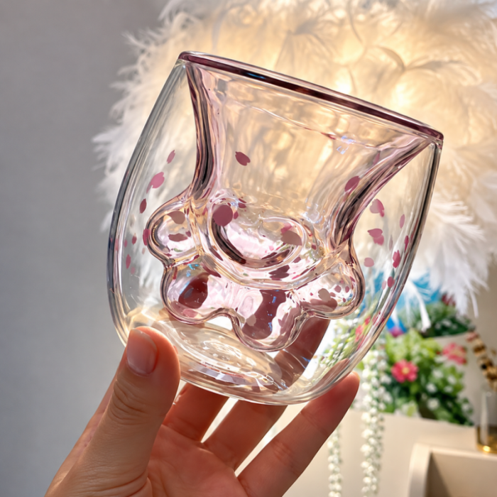 Set 6 Pahare cu Pereti Dubli Kitty Paw [6]
