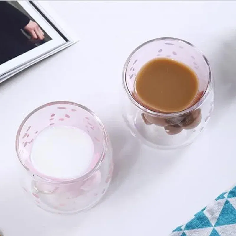 Set 6 Pahare cu Pereti Dubli Kitty Paw [8]