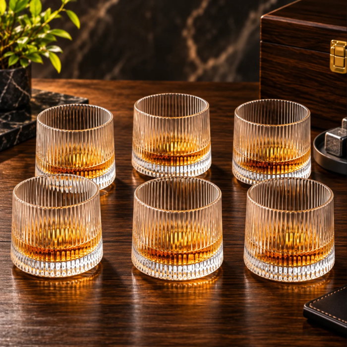 Set 6 Pahare whiskey Rotating Vertical [1]