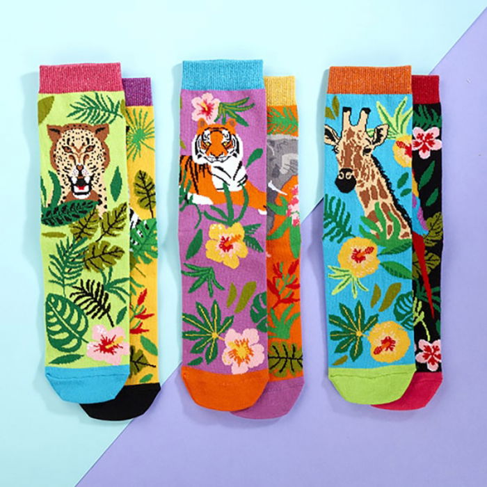 Set 6 sosete colorate Salbatice Jungle fever [3]