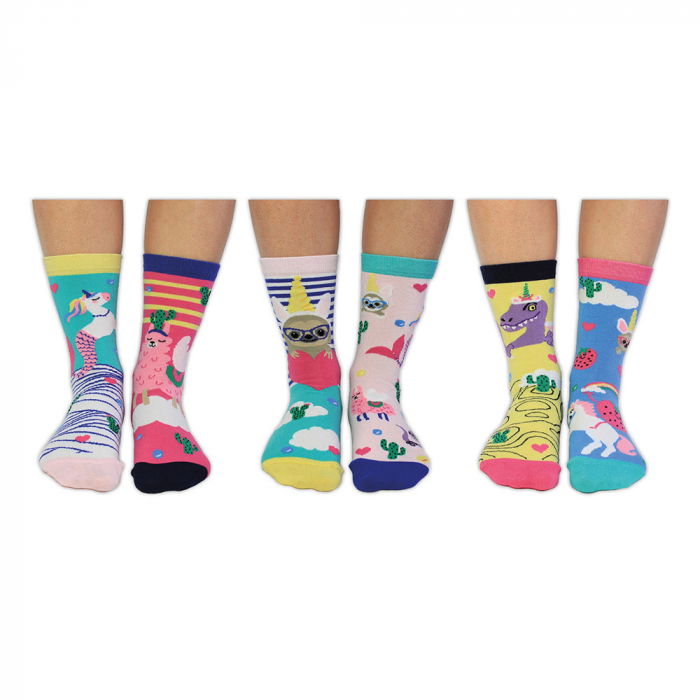 Set 6 sosete colorate Unicorn Vs Llama [3]